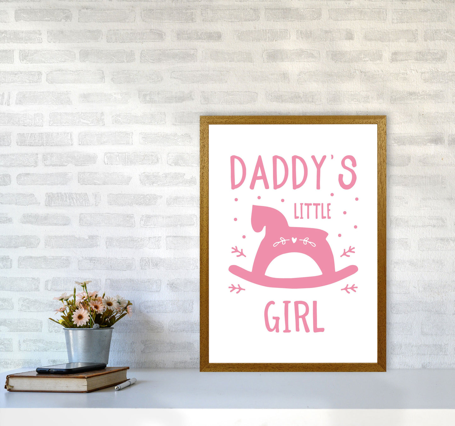 Daddy's Little Girl Rahmen Kunstprint für das Kinderzimmer