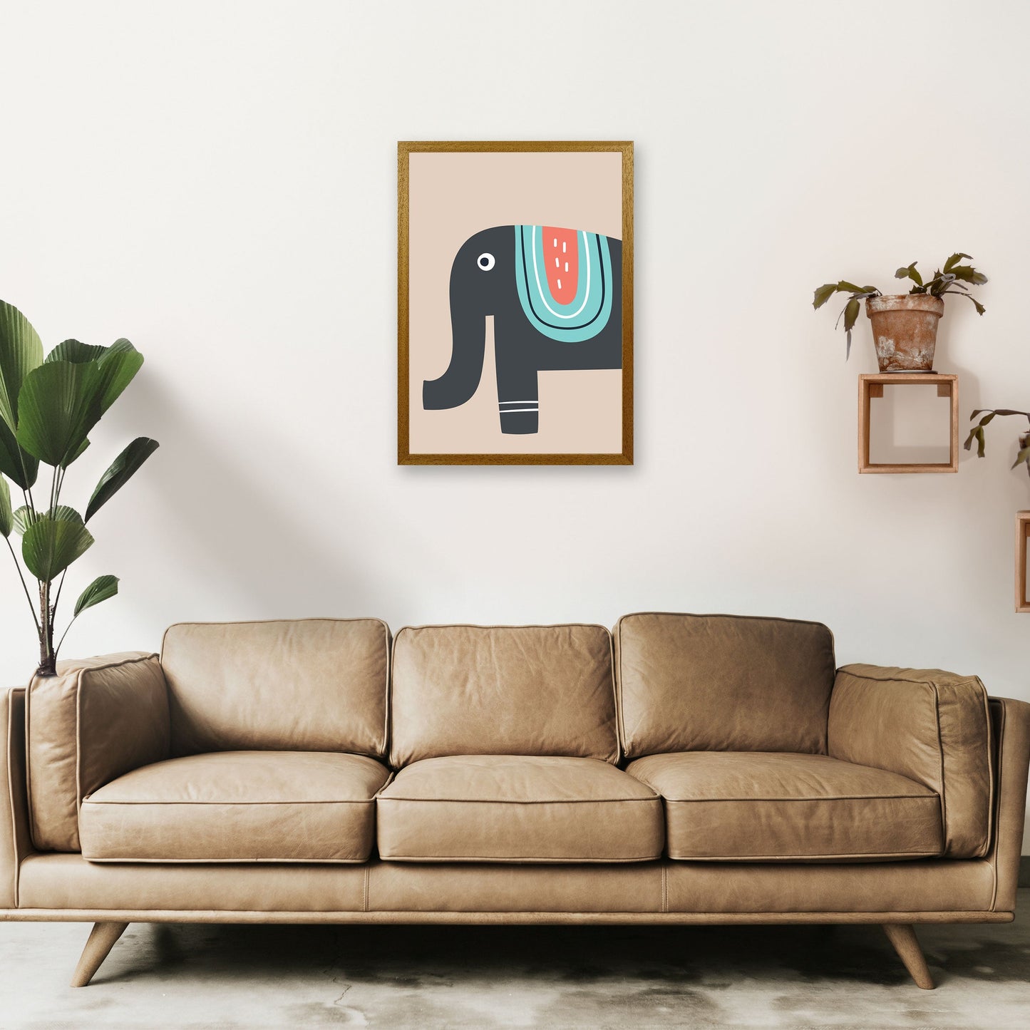 Frendorf | Elefant Neutral Kinder Kunstdruck