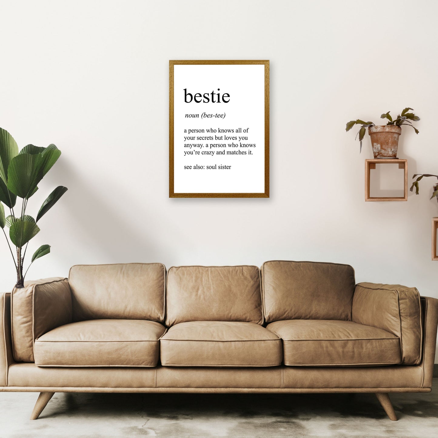 Bestie Definition Kunstdruck von Pixy Paper