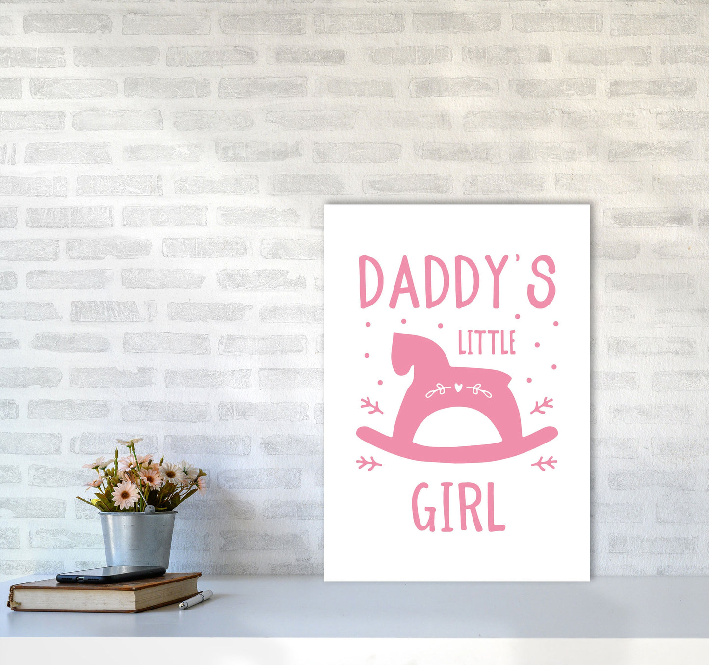 Daddy's Little Girl Rahmen Kunstprint für das Kinderzimmer
