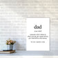 Dad Gerahmte Typografie Wandkunst Druck