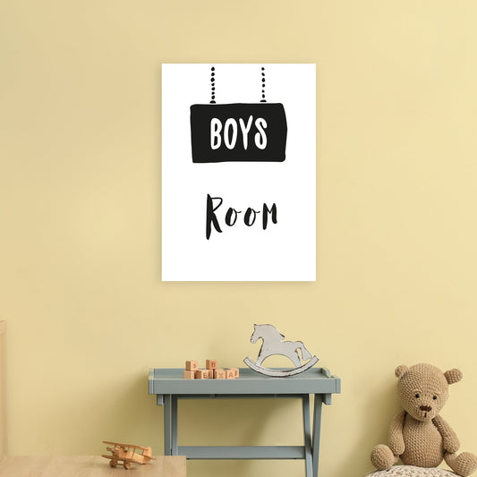 Jungenzimmer Schwarze Kunstdruck