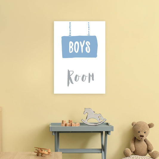 Jungenzimmer Blau Kunstdruck