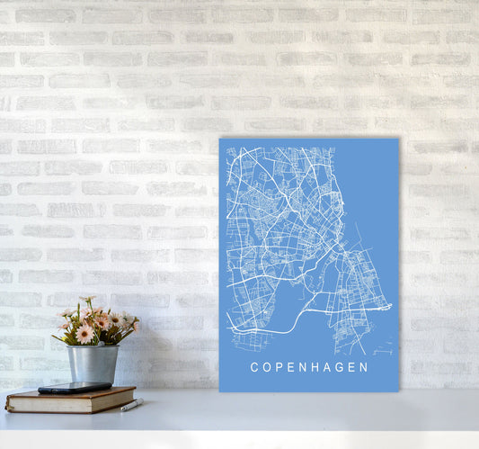 Kopenhagen Karte Blaupause Kunstdruck
