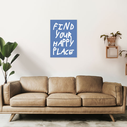 Frendorf | Finde Deinen Glücksort Blaue Kunstdruck