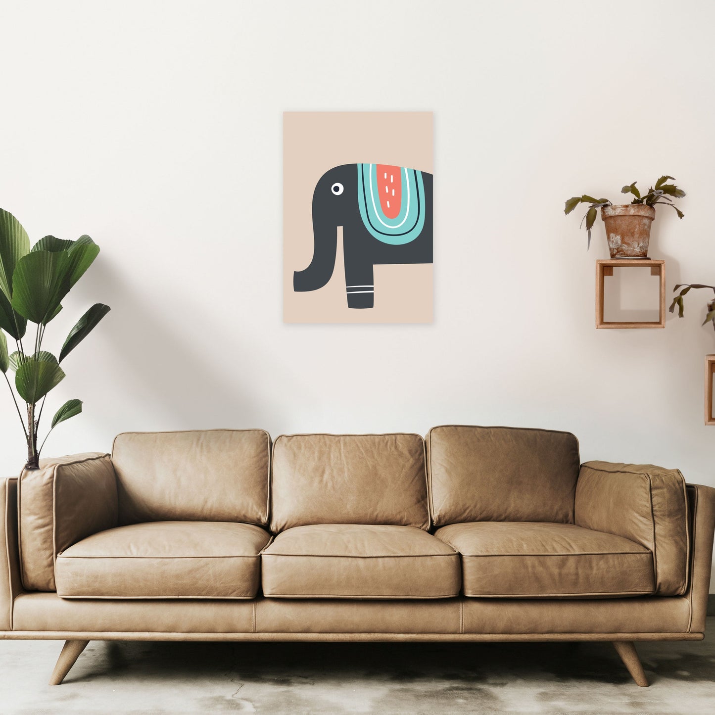Frendorf | Elefant Neutral Kinder Kunstdruck