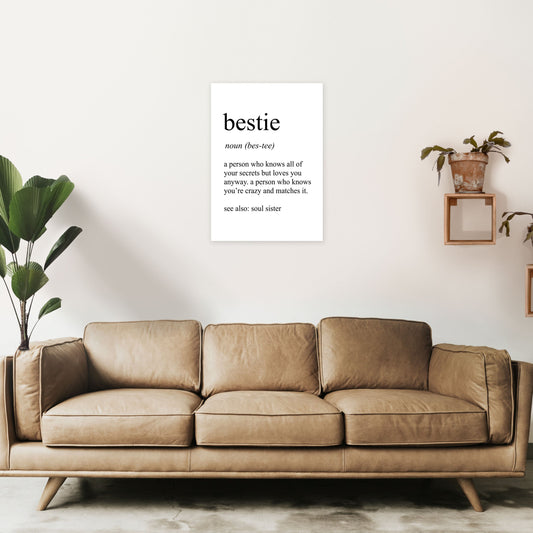Bestie Definition Kunstdruck von Pixy Paper