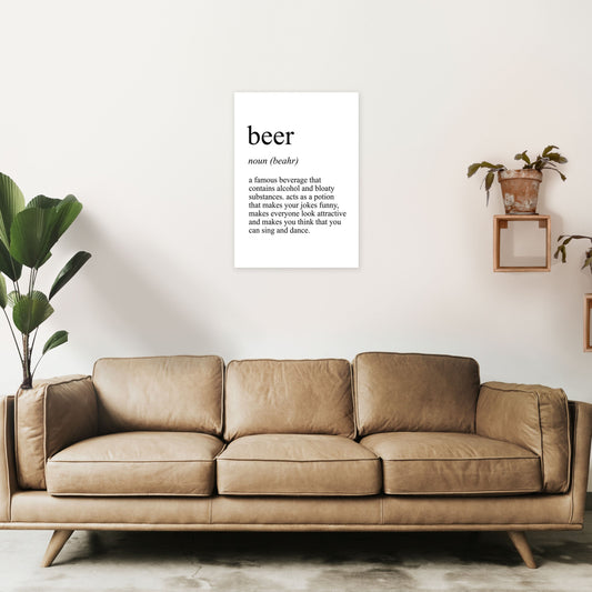 Bier Definition Kunstdruck von Pixy Paper