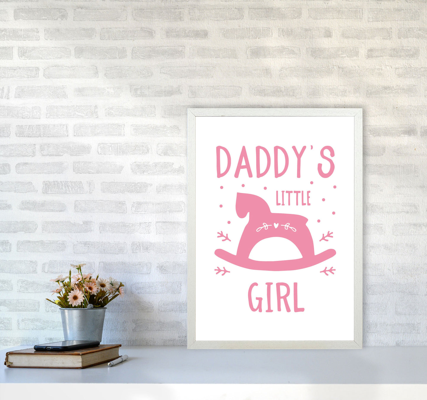 Daddy's Little Girl Rahmen Kunstprint für das Kinderzimmer
