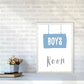 Jungenzimmer Blau Rahmendes Kinderzimmer Wandkunst Druck