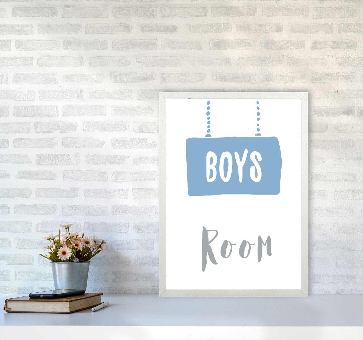 Jungenzimmer Blau Rahmendes Kinderzimmer Wandkunst Druck