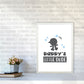 Daddy's Little Dude Gerahmter Kinderzimmer Wandkunstdruck