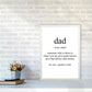 Dad Gerahmte Typografie Wandkunst Druck