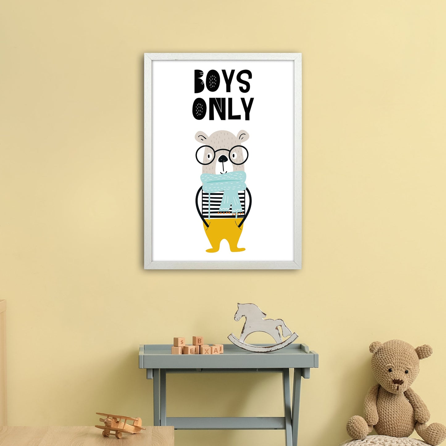 Jungen Nur Tier Pop Art Druck
