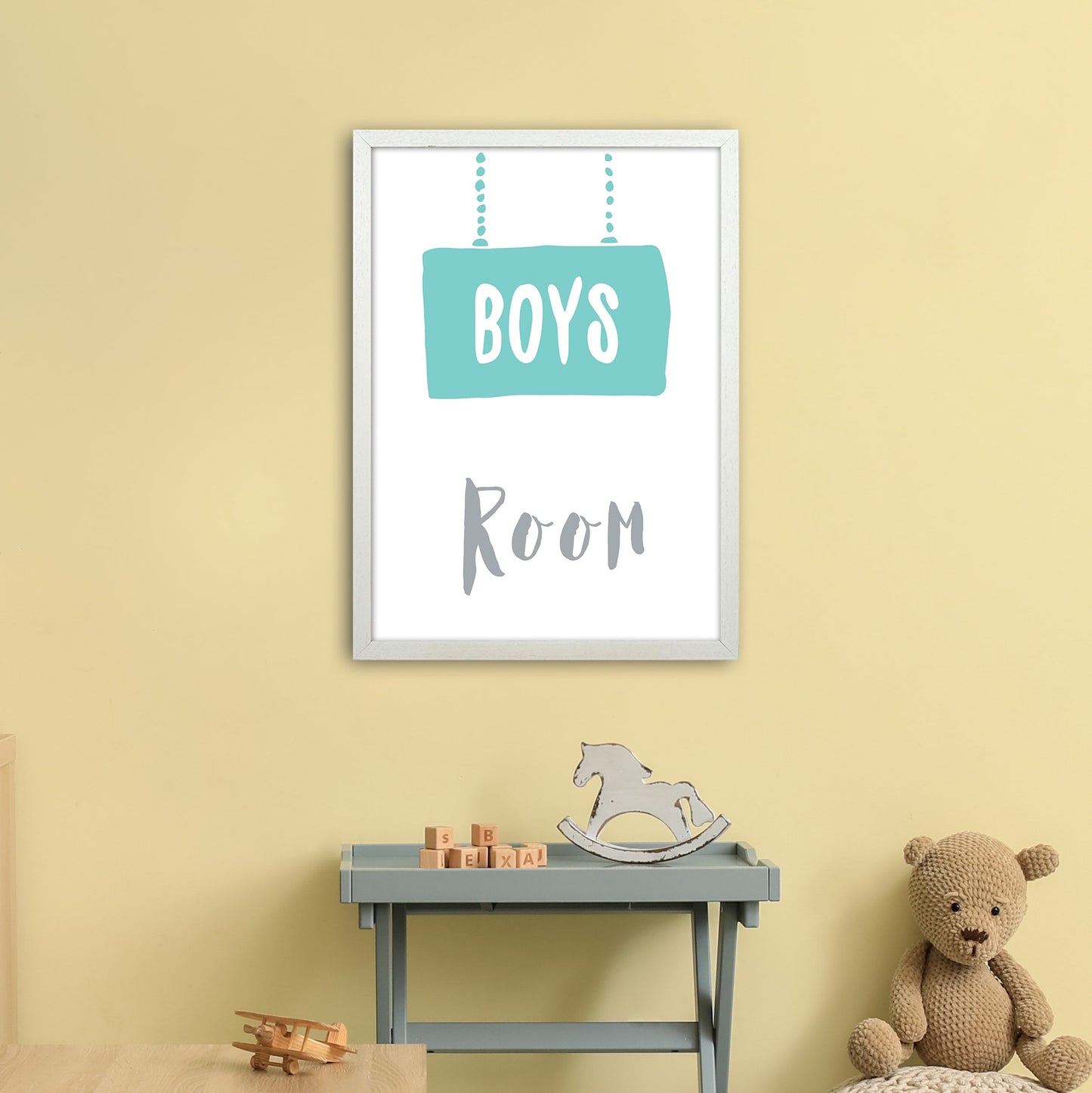 Jungenzimmer Mint Kunstdruck