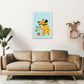 Bearded Dog Kunstdruck von Pixy Paper