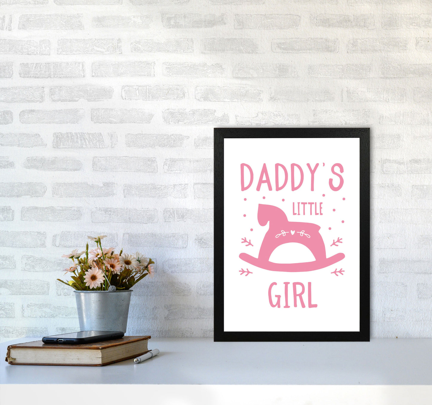 Daddy's Little Girl Rahmen Kunstprint für das Kinderzimmer