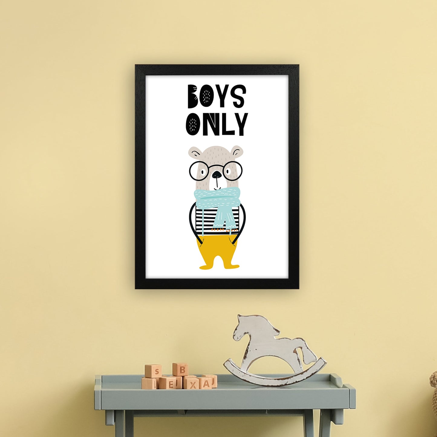 Jungen Nur Tier Pop Art Druck
