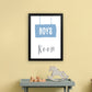 Jungenzimmer Blau Kunstdruck