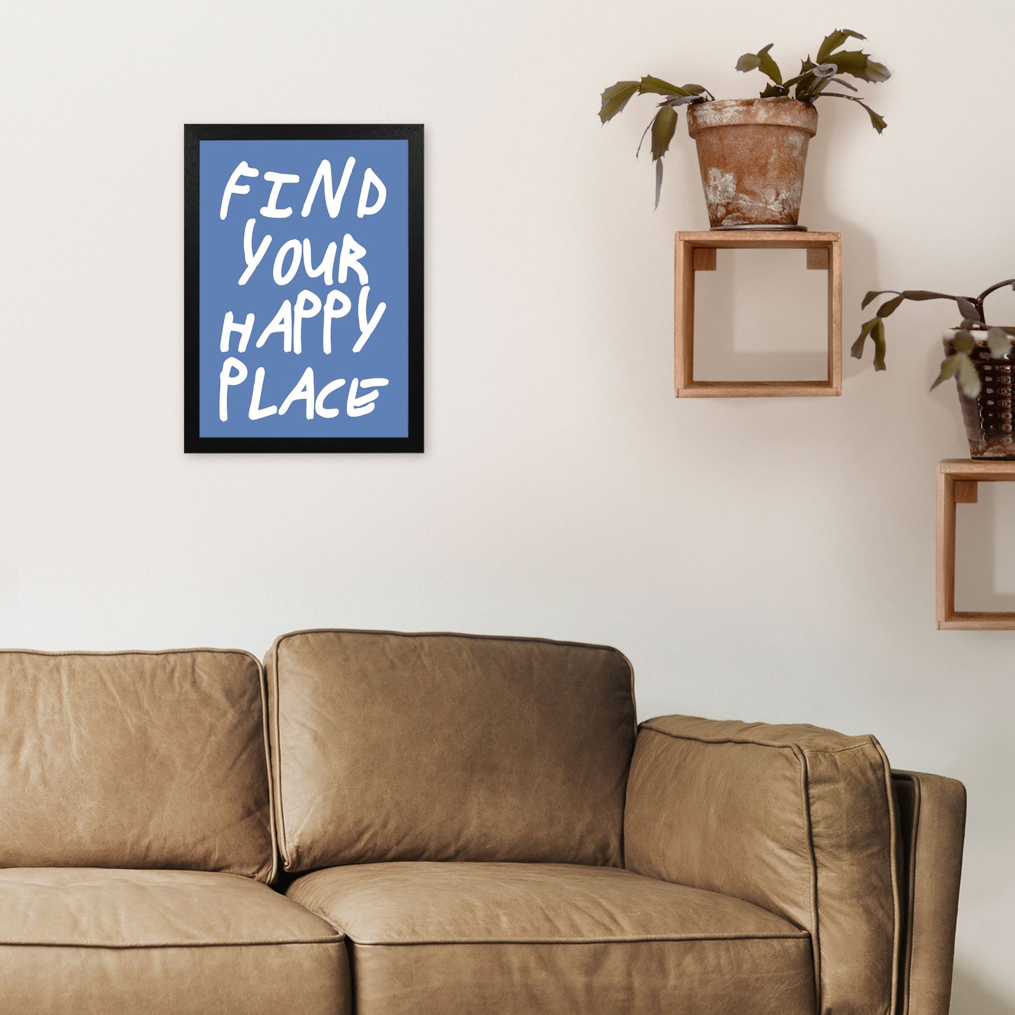Frendorf | Finde Deinen Glücksort Blaue Kunstdruck