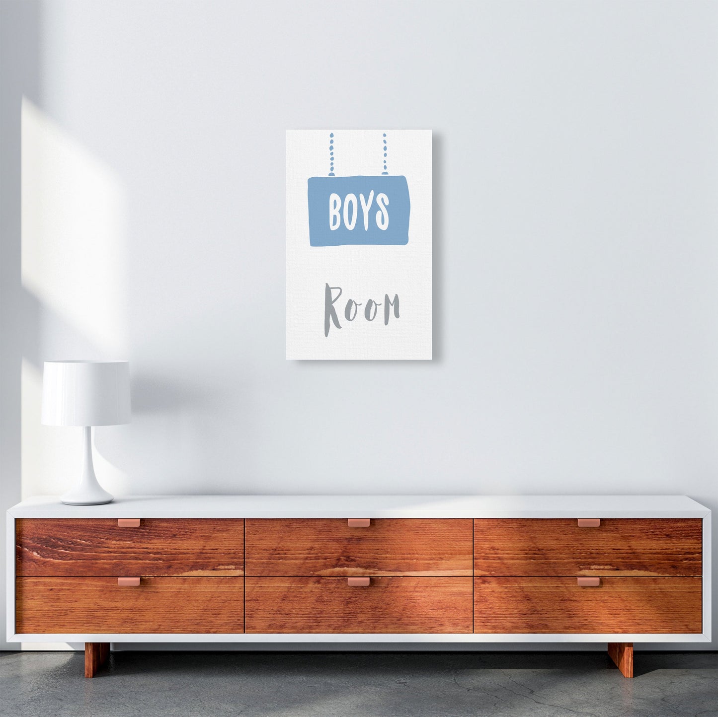 Jungenzimmer Blau Rahmendes Kinderzimmer Wandkunst Druck