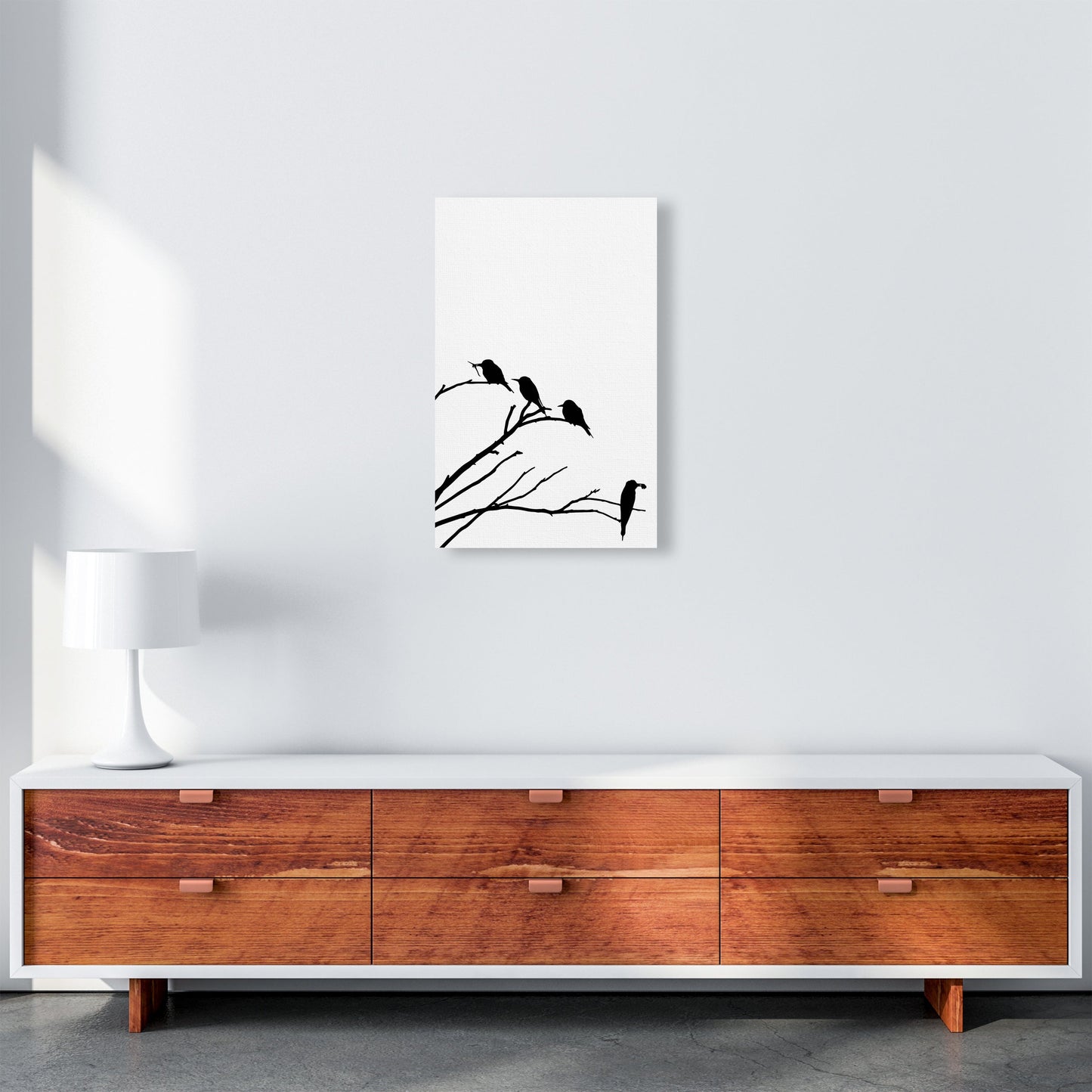 Eckäste mit Vögeln Kunstdruck