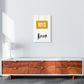 Jungenzimmer Senf Kunstdruck