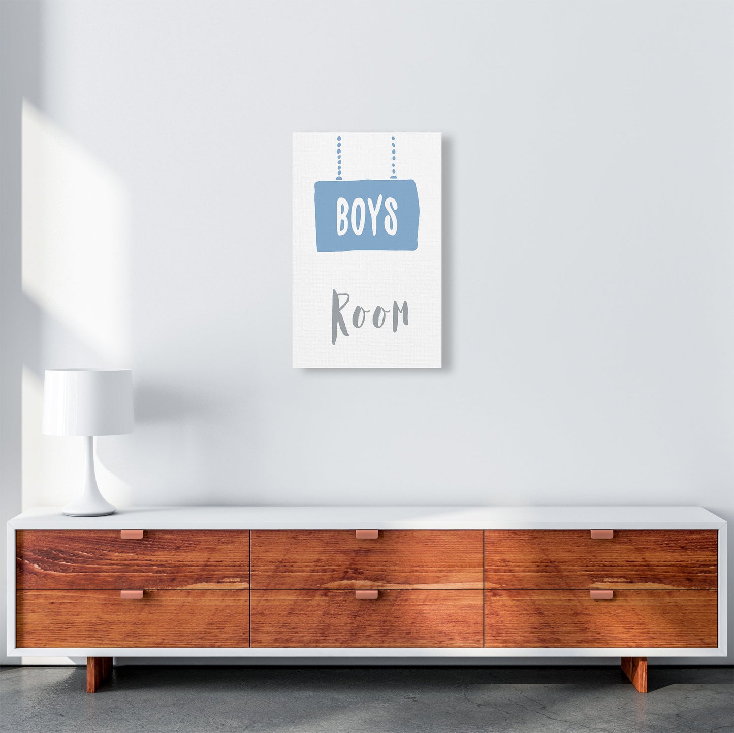 Jungenzimmer Blau Kunstdruck