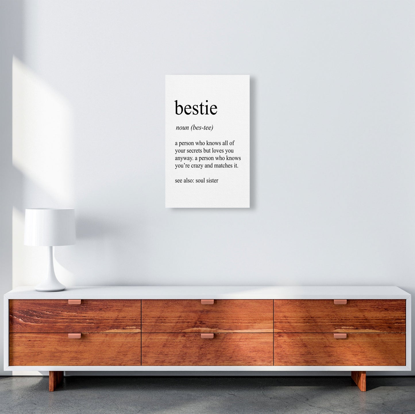 Bestie Definition Kunstdruck von Pixy Paper