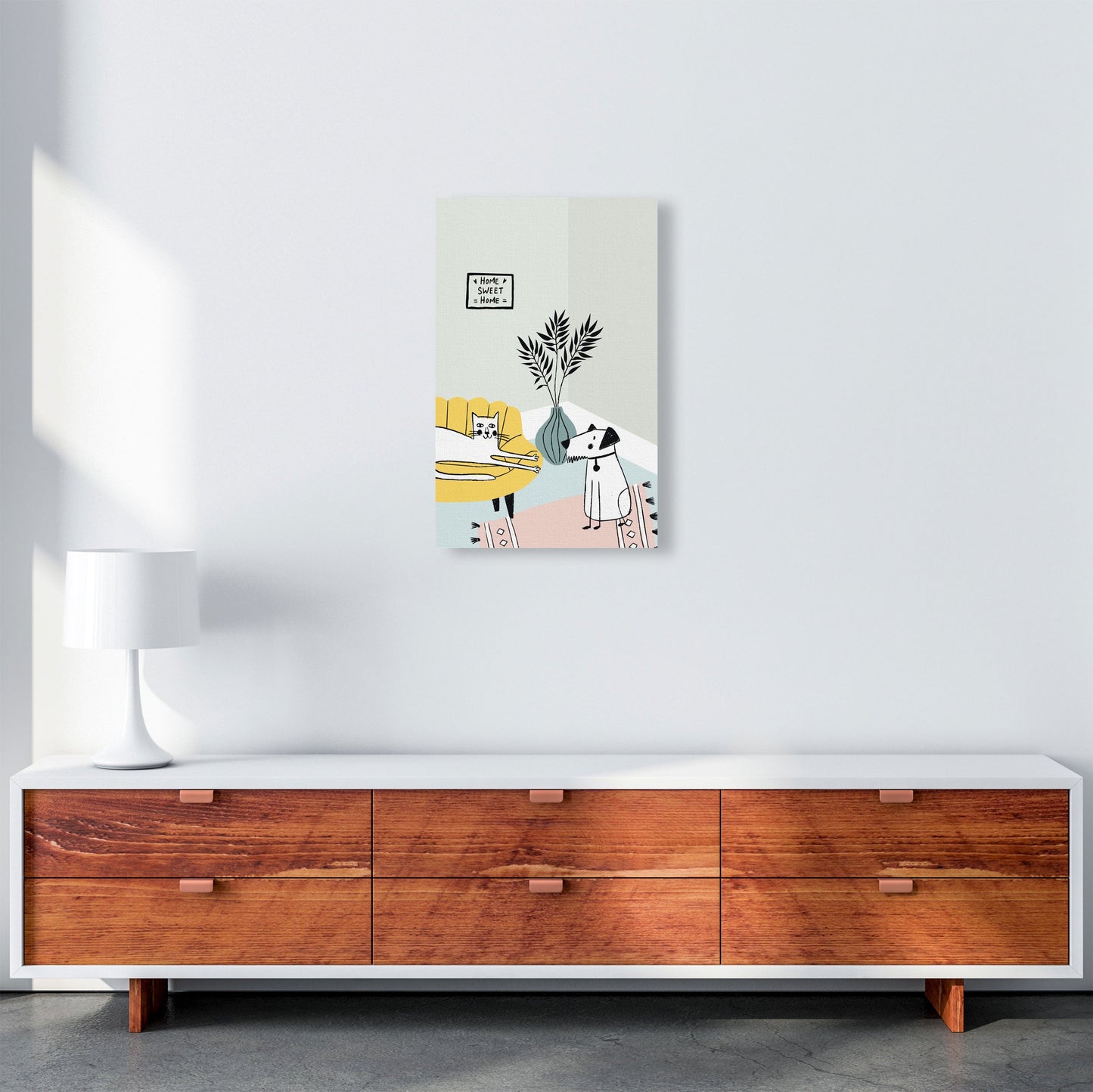 Frendorf | Hund und Katze Chat Kunstdruck