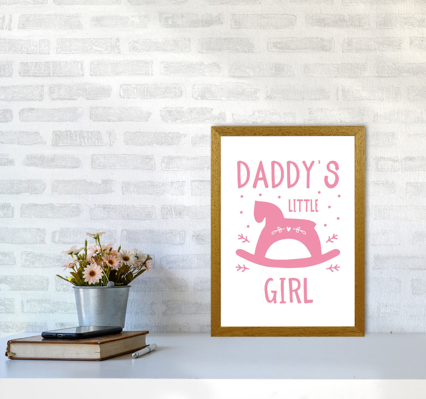 Daddy's Little Girl Rahmen Kunstprint für das Kinderzimmer