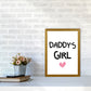 Daddy's Girl Pink Framed Nursey Wall Art Print