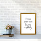 Erstellen Sie Ihre eigene Happy Ending gerahmte Typografie Wandkunst Druck