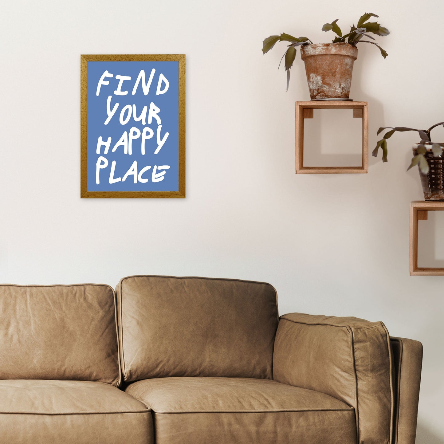 Frendorf | Finde Deinen Glücksort Blaue Kunstdruck