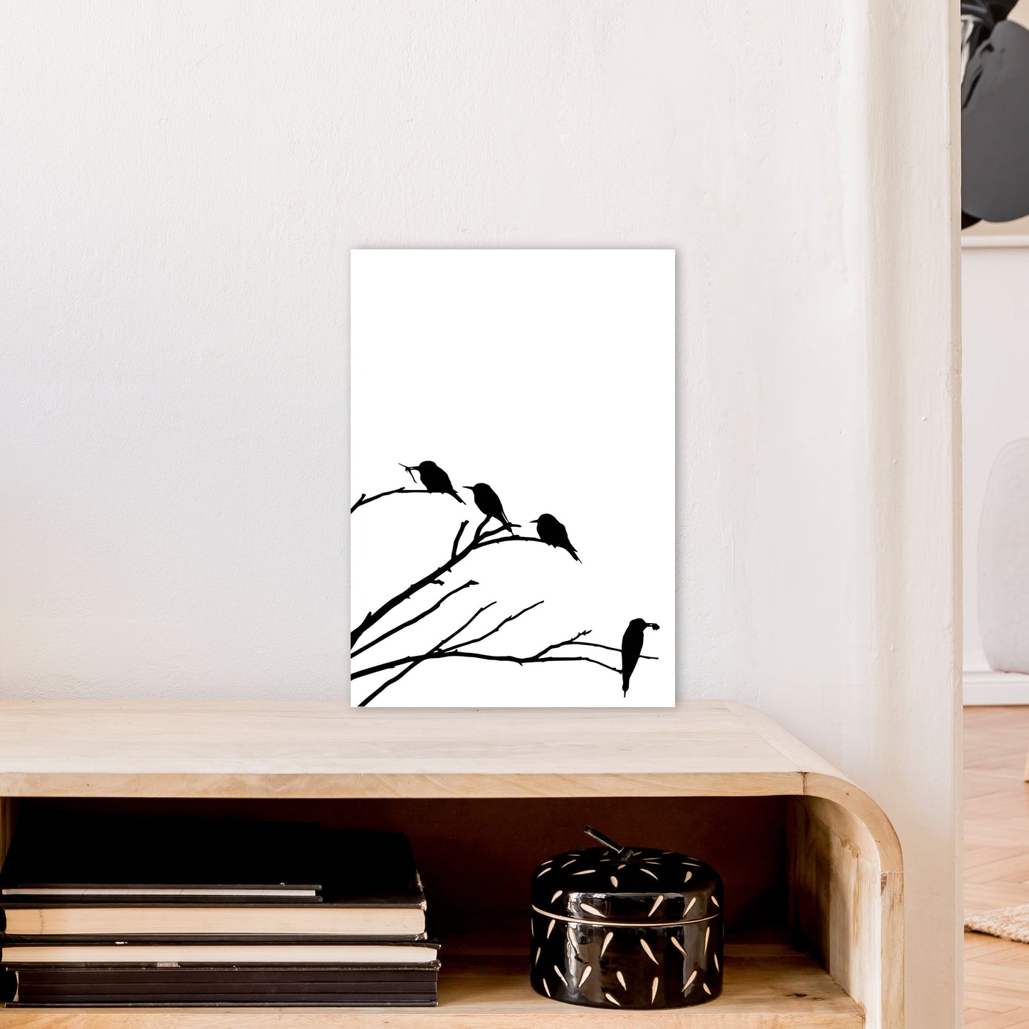 Eckäste mit Vögeln Kunstdruck