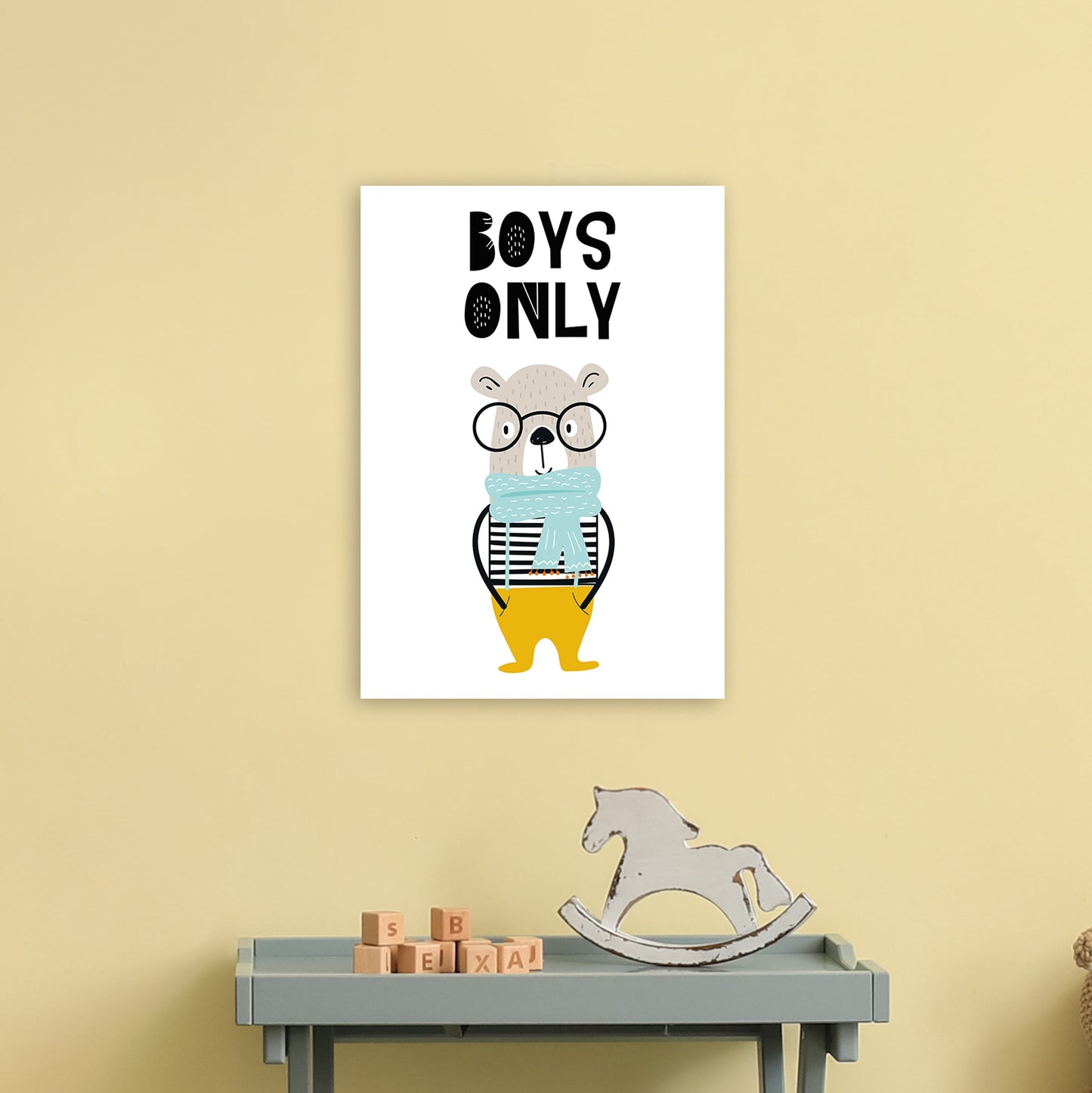 Jungen Nur Tier Pop Art Druck