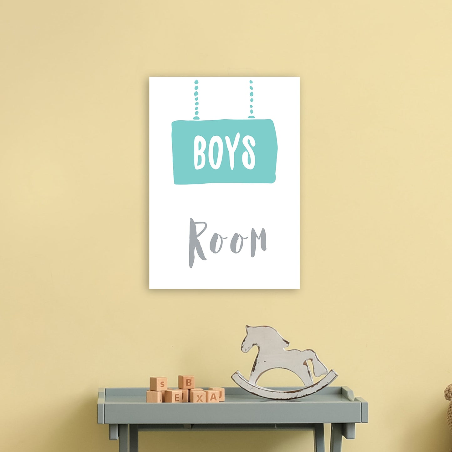 Jungenzimmer Mint Kunstdruck