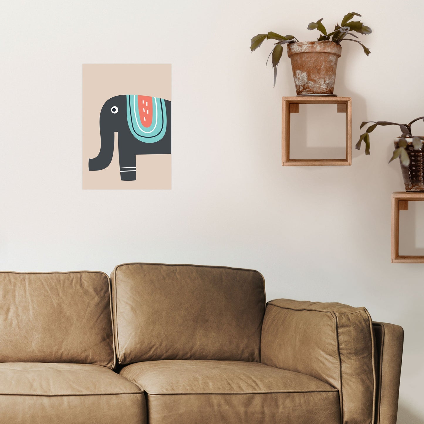 Frendorf | Elefant Neutral Kinder Kunstdruck