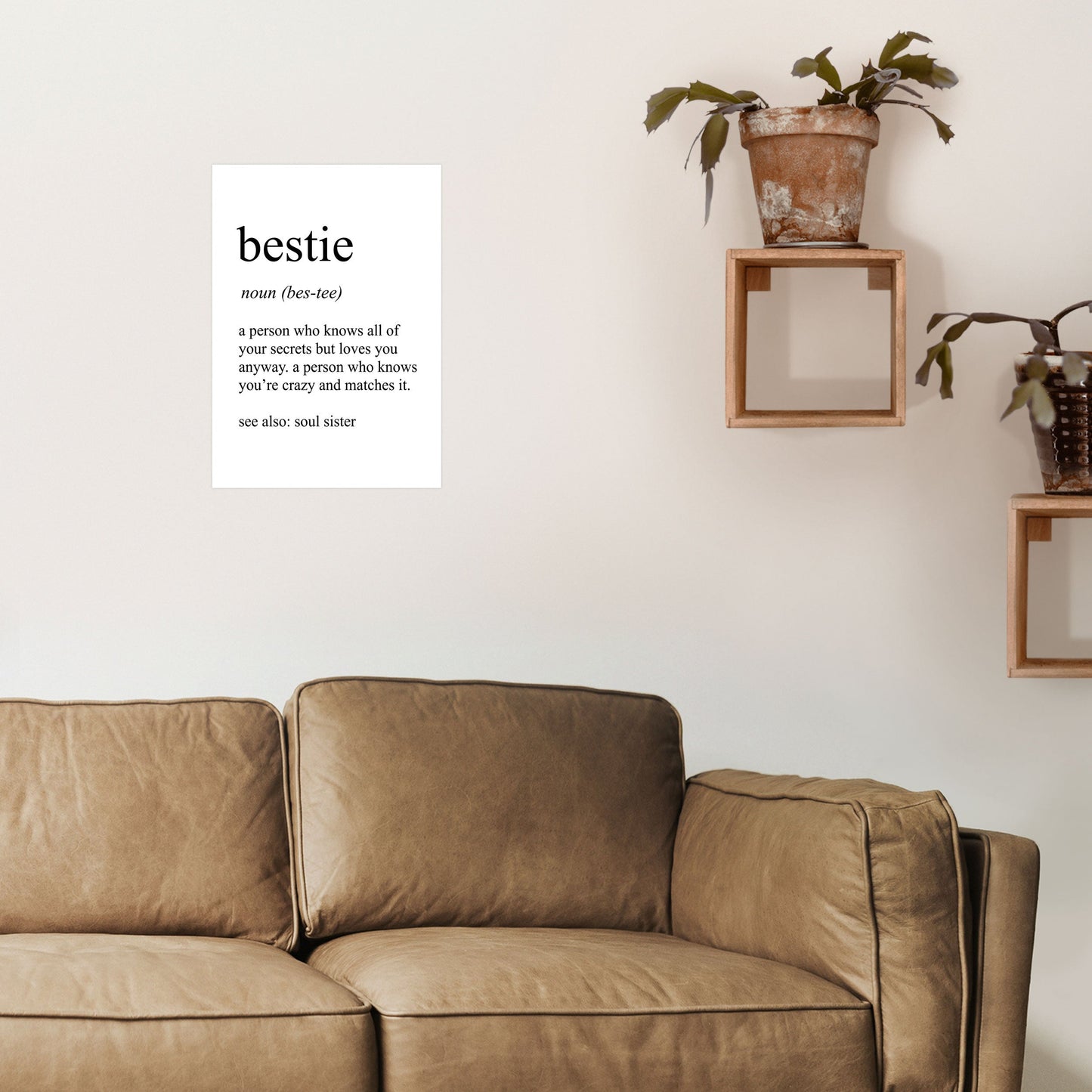 Bestie Definition Kunstdruck von Pixy Paper
