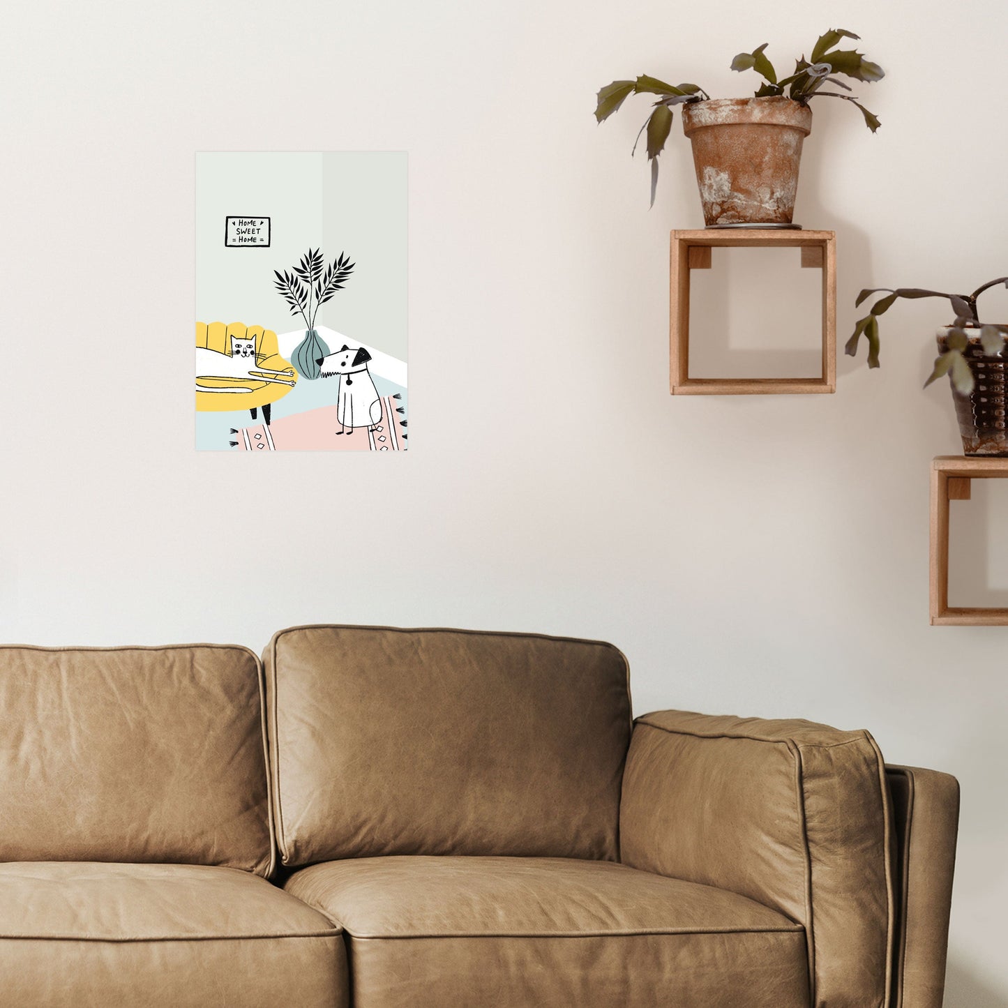 Frendorf | Hund und Katze Chat Kunstdruck
