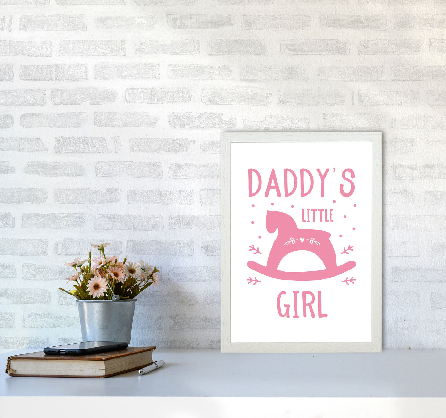 Daddy's Little Girl Rahmen Kunstprint für das Kinderzimmer