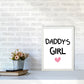 Daddy's Girl Pink Framed Nursey Wall Art Print