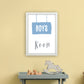 Jungenzimmer Blau Kunstdruck