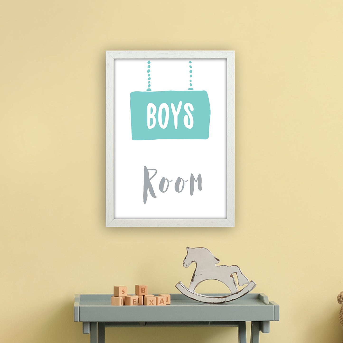 Jungenzimmer Mint Kunstdruck