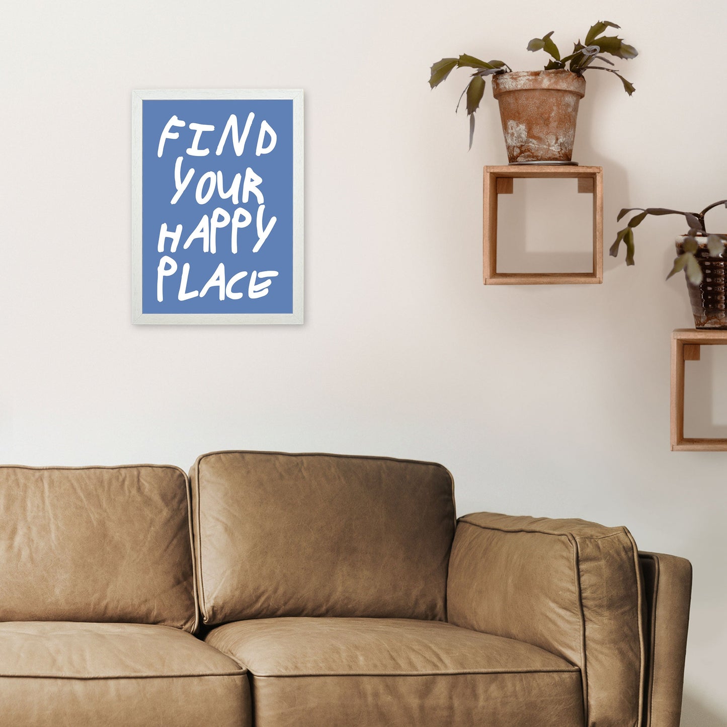 Frendorf | Finde Deinen Glücksort Blaue Kunstdruck