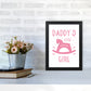 Daddy's Little Girl Rahmen Kunstprint für das Kinderzimmer