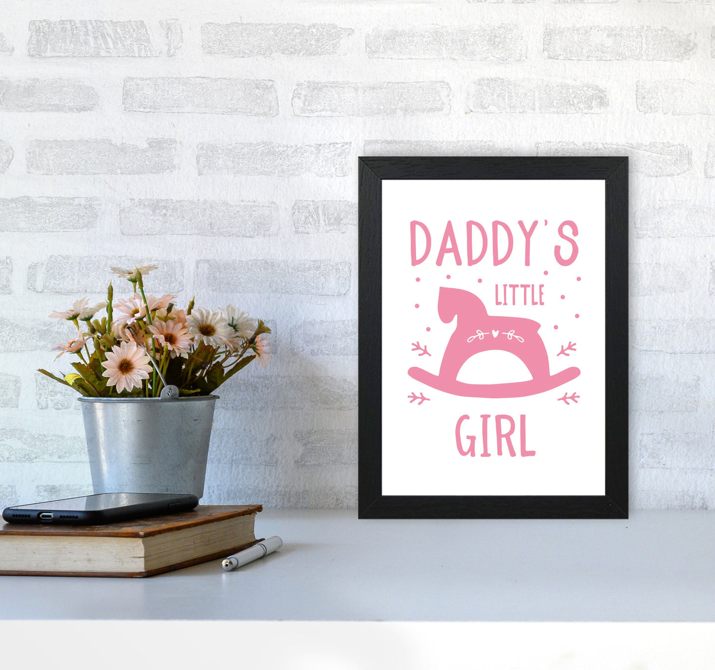 Daddy's Little Girl Rahmen Kunstprint für das Kinderzimmer