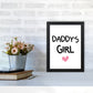 Daddy's Girl Pink Framed Nursey Wall Art Print