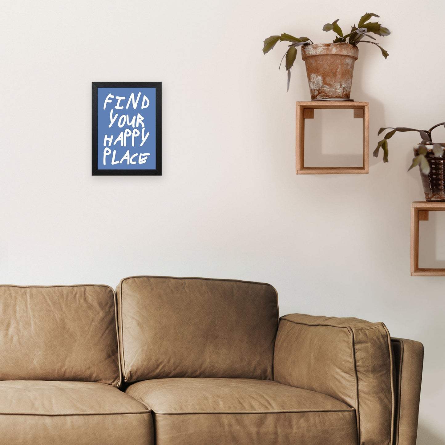 Frendorf | Finde Deinen Glücksort Blaue Kunstdruck