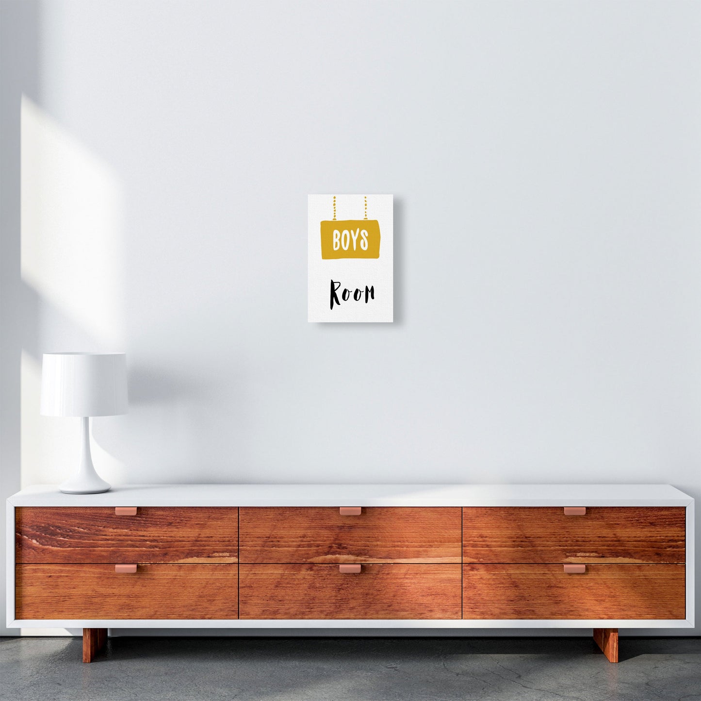 Jungenzimmer Senfgelb Gerahmter Kinderzimmer Wandkunstdruck